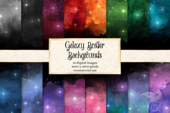 Galaxy-Borders-Digital-Paper-7250332 Kit Digital Papeis Fronteiras da Galáxia - Imagem 1