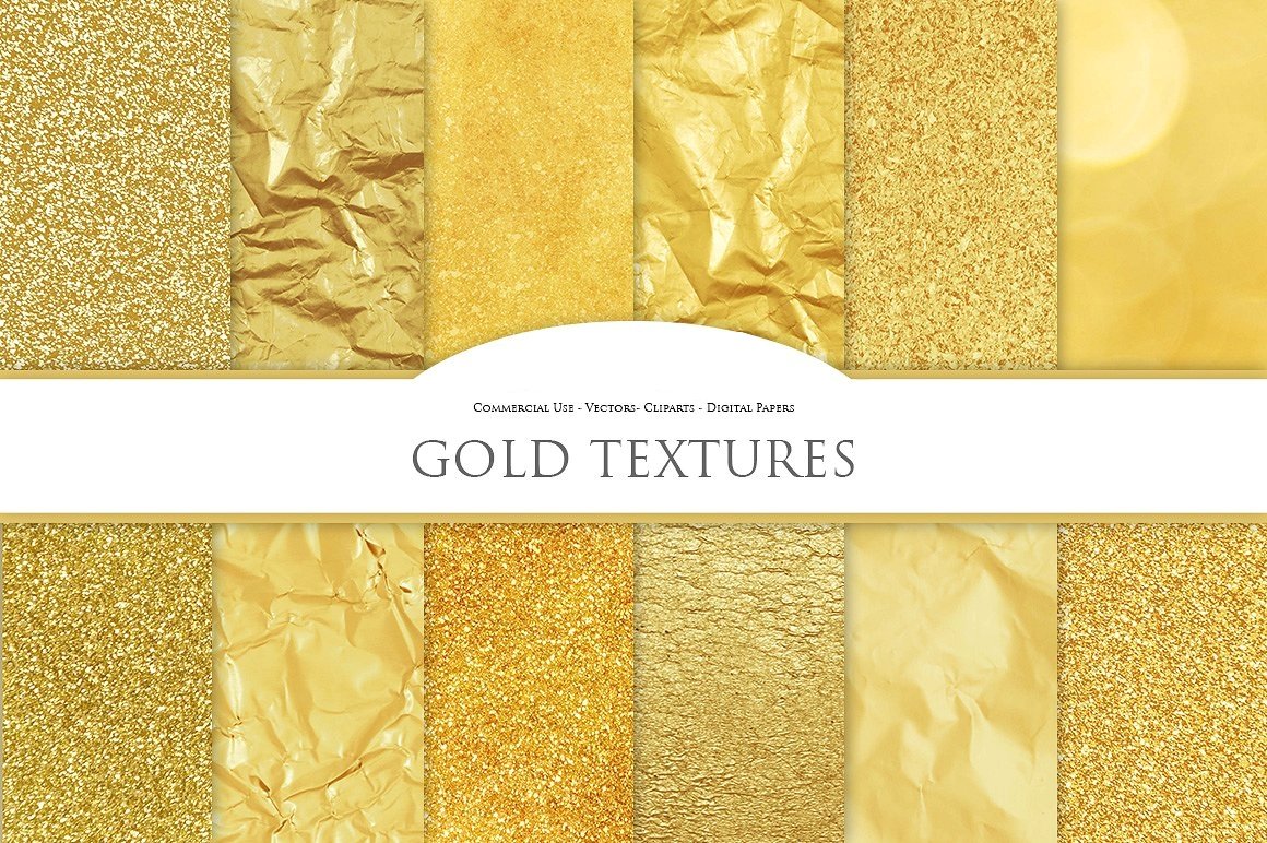 Gold Textures by Avenie Digital Arquivo Kit Digital Papel Texturas Douradas - Imagem 1