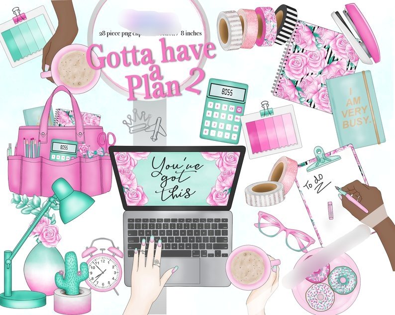 Gotta Have a Plan-Gaynor Kit Digital Garota Planner - Imagem 1
