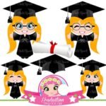 Kit Digital Graduação Menina Loirinha
