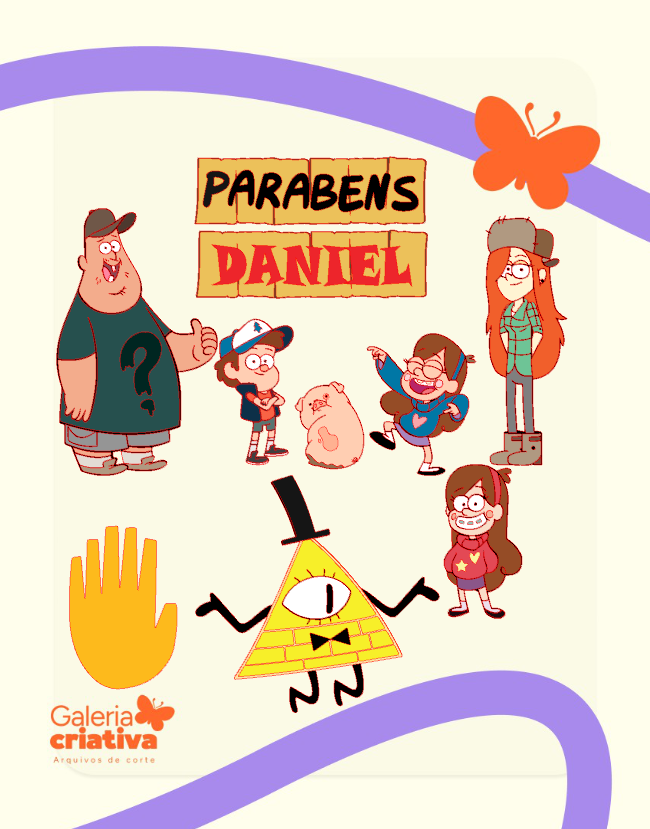 Gravity Falls em Camadas 2 Arquivo Topo de Bolo Gravity Falls em Camadas 2 - Imagem 1