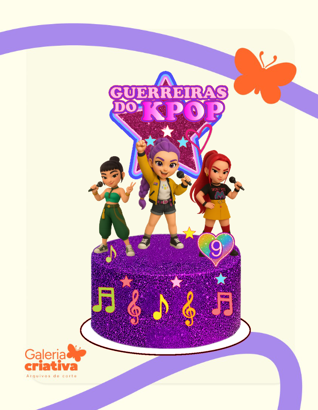 Guerreiras do Kpop 1 Arquivo Topo de Bolo Guerreiras do Kpop 1 - Imagem 1