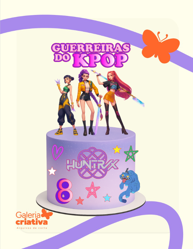 Guerreiras do Kpop 4 Arquivo Topo de Bolo Guerreiras do Kpop 4 - Imagem 1