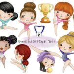 Kit Digital Ginastica Girls Clipart