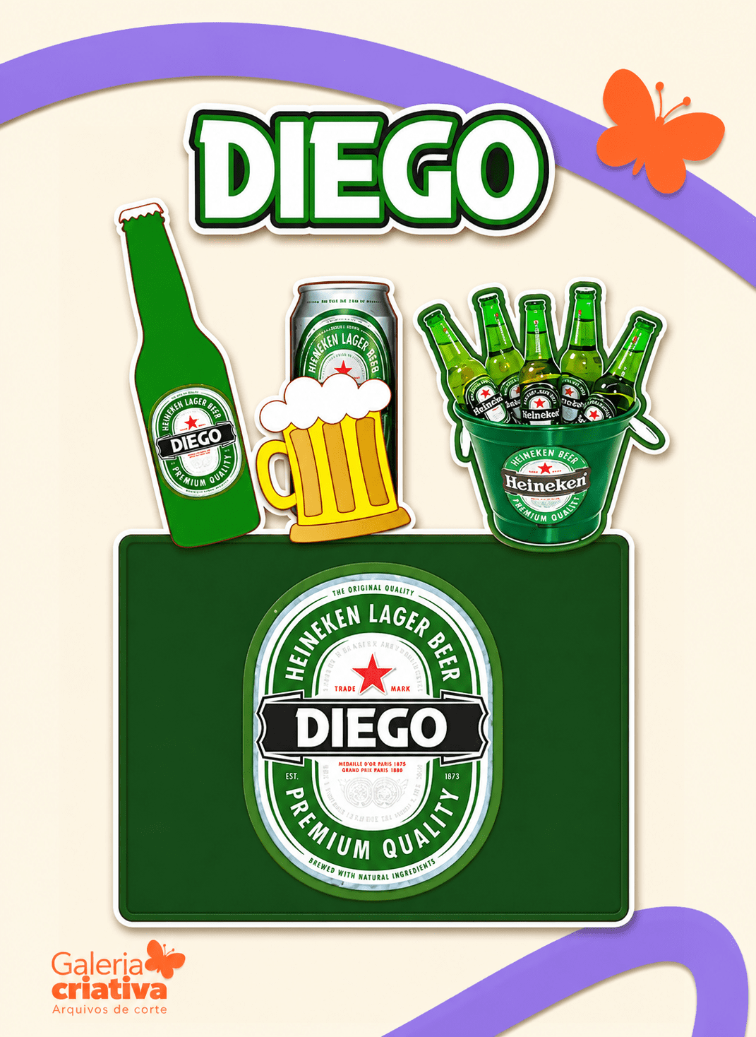 HEINEKEN Arquivo Topo de Bolo HEINEKEN - Imagem 1