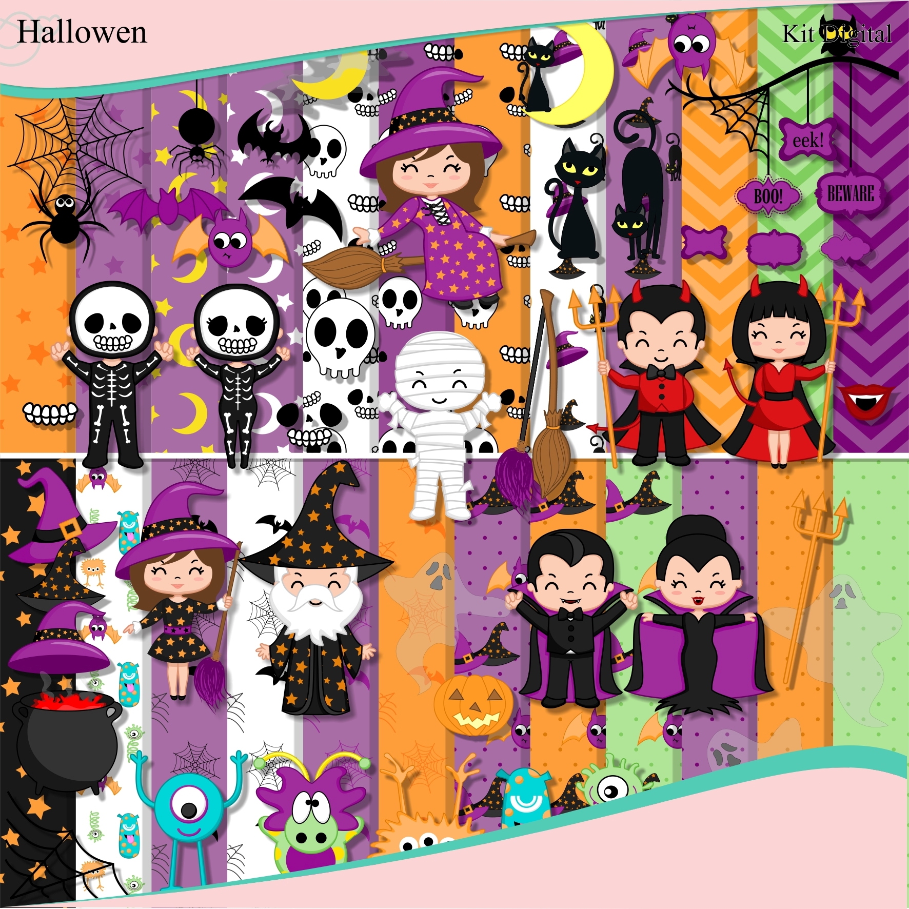 Halloween Kit Digital Halloween - Imagem 1