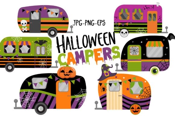 Halloween Campers Kit Digital Campistas de Halloween - Imagem 1