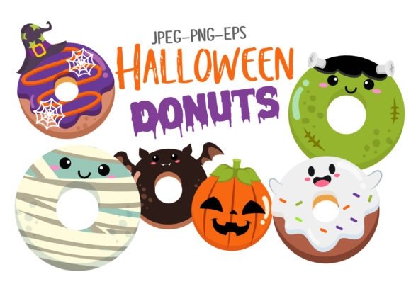 Halloween Donuts Kit Digital Halloween Donuts - Imagem 1