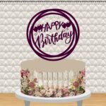 Arquivo Topo de Bolo Happy Birthday Circular Balões