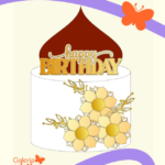 Arquivo Topo de Bolo Happy Birthday Plissada
