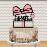 Arquivo Topo de Bolo Happy Birthday Presente