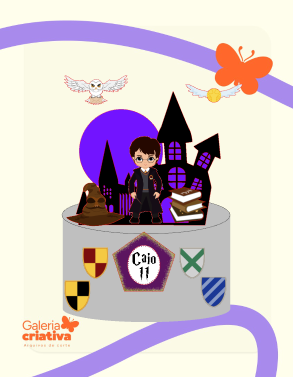 Harry Potter 5 Arquivo Topo de Bolo Harry Potter 5 - Imagem 1