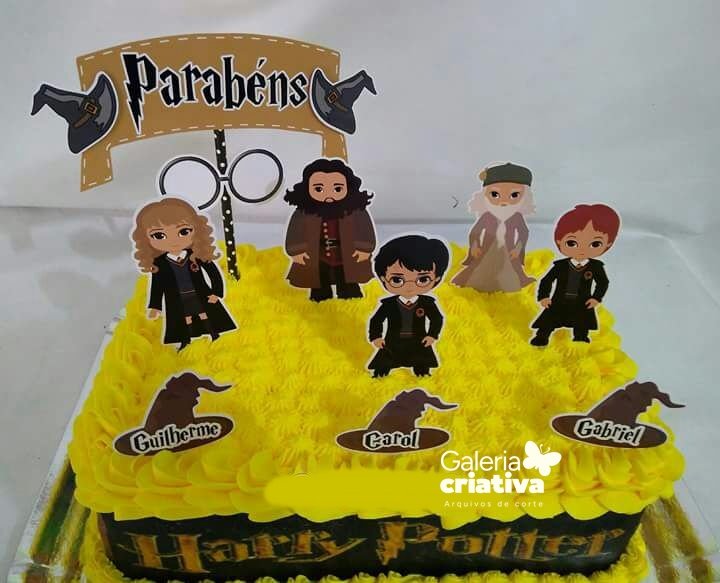 Harry Potter Cute 2 Arquivo Topo de Bolo Harry Potter Cute 2 - Imagem 1