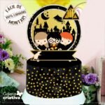 Arquivo Topo de Bolo Harry Potter Cute Circular