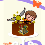 Arquivo Topo de Bolo Harry Potter Cute em Camadas 3