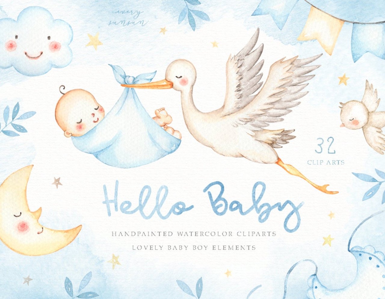 Hello BabyBoy Kit Digital Baby Girl - Imagem 1