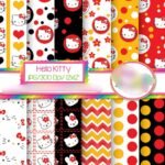 Kit Digital Papeis Hello Kitty