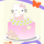 Arquivo Topo de Bolo Hello Kitty em Camadas