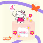 Arquivo Topo de Bolo Hello Kitty em Camadas 4
