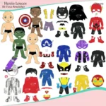 Kit Digital Herois Loucos Troca de Roupas