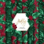 Kit Digital Papeis Folhas de Natal