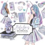 Kit Digital Meninas Estudantes