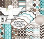 Kit Digital Papeis Anjinho Azul e Marrom