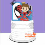 Arquivo Topo de Bolo Homem Aranha Baby em Camadas 3