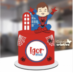 Arquivo Topo de Bolo Homem Aranha Baby em Camadas 6