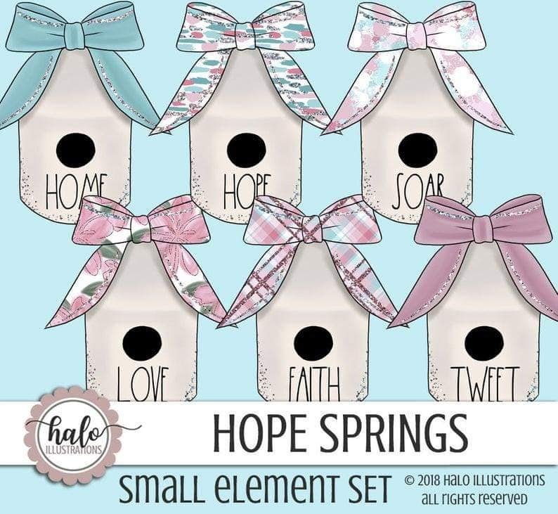 Hope Springs Small Element-Halo Kit Digital Pequenas Casinhas - Imagem 1