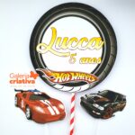 Arquivo Topo de Bolo Hot Wheels Circular
