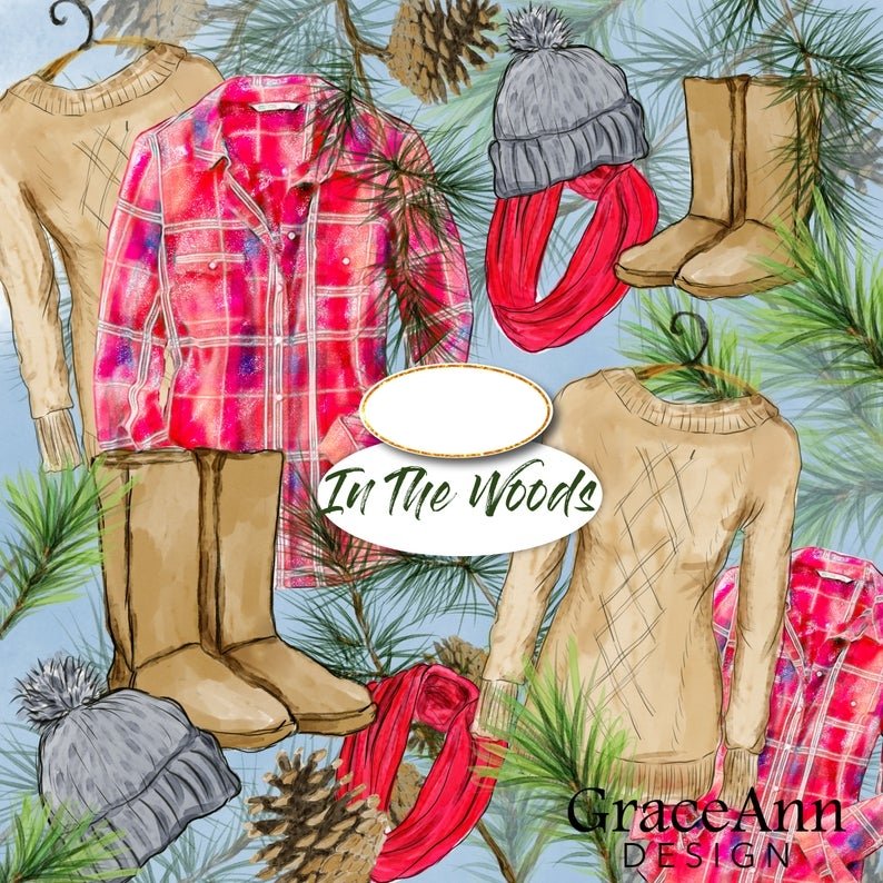 In The Woods-GraceAnn Arquivo Kit Digital Roupas de Camponesa - Imagem 1