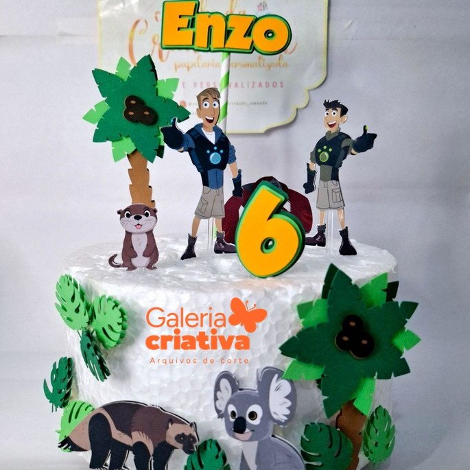 Irmãos Kratts Arquivo Topo de Bolo Irmãos Kratts - Imagem 1