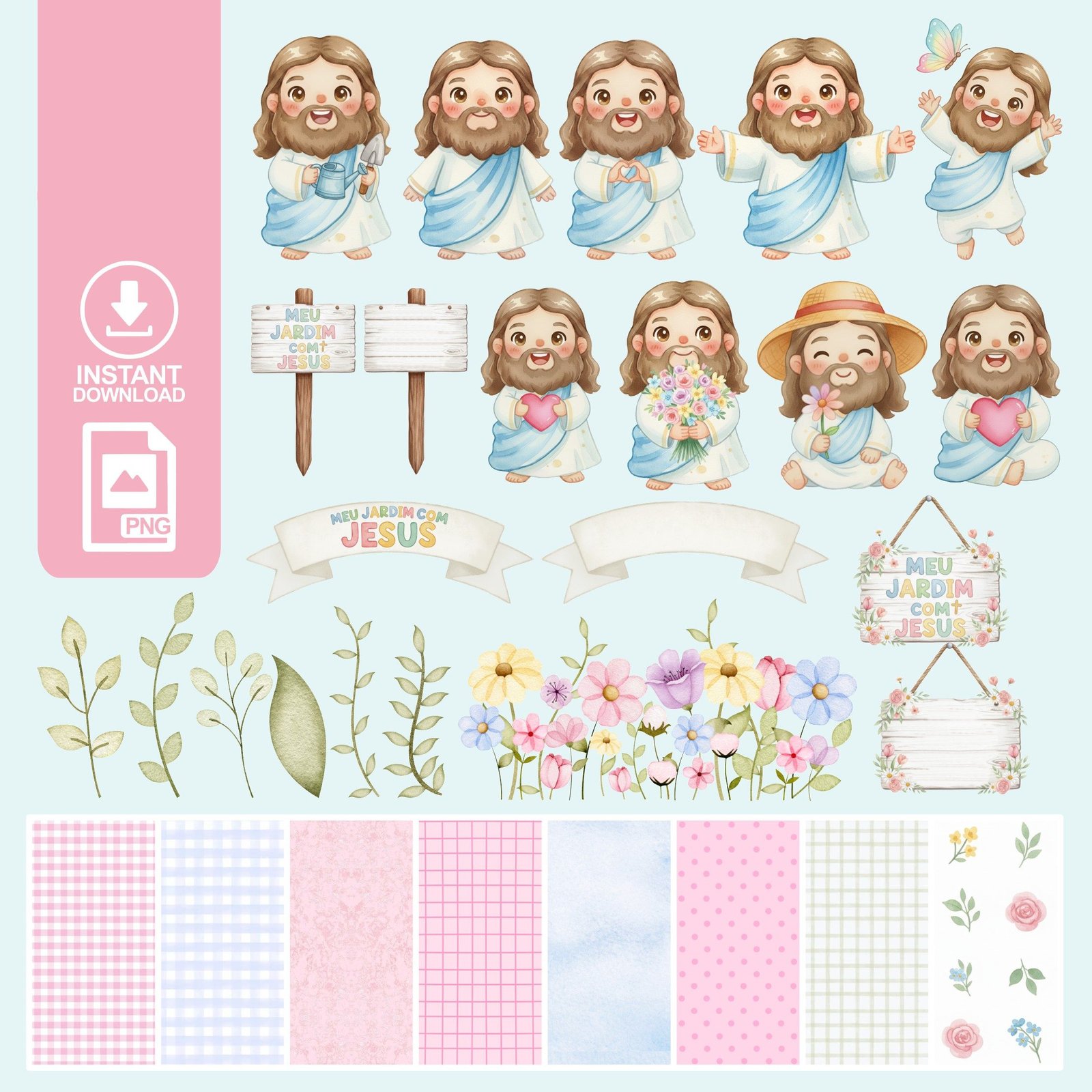 JARDIM COM JESUS Kit Digital Jardim com Jesus - Imagem 1