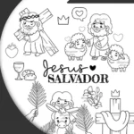 Kit Digital Jesus Salvador Para Colorir