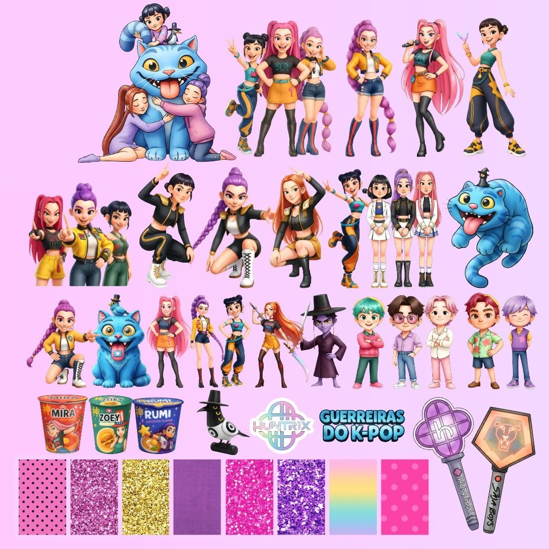KIT DIGITAL GUERREIRAS DO KPOP Kit Digital Guerreiras do Kpop - Imagem 1
