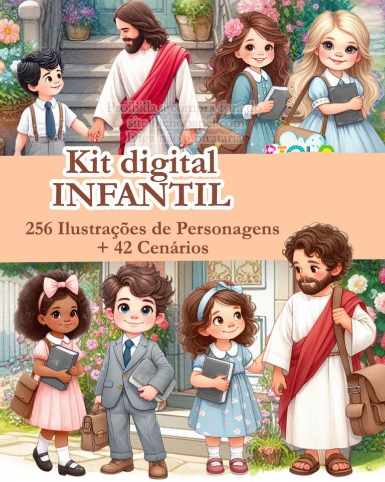 KIT DIGITAL JESUS E AS CRIANÇAS INFANTIL Kit Digital Jesus e as Crianças Infantil - Imagem 1