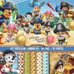 Kit Digital Papeis Patrulha Canina