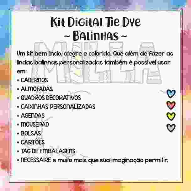 KIT TIE DYE - BALINHAS Kit Digital Balinhas - Imagem 1