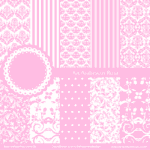 Kit Digital Papeis Arabescos Rosas
