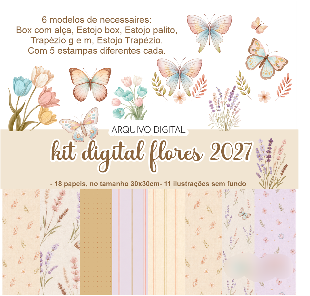 Kit Digital Flores 2027 Kit Digital Flores 2026 - Imagem 1