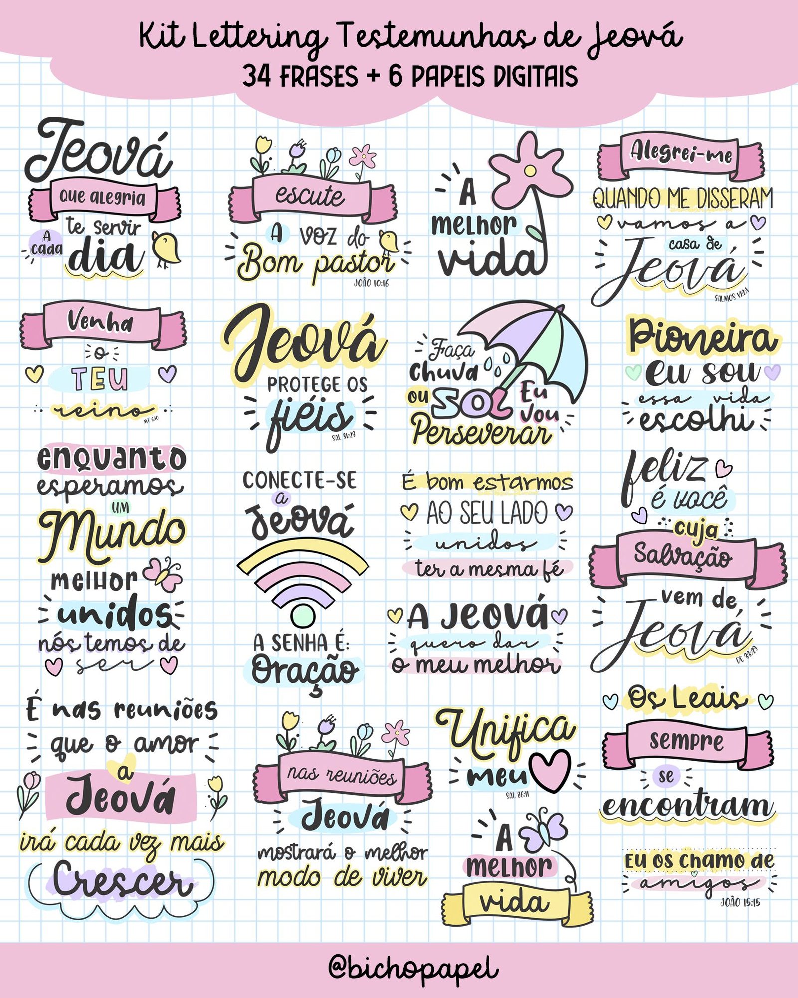 Kit Digital Frases Testemunhas de Jeová Kit Digital Frases Testemunhas de Jeová - Imagem 1