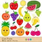 Kit Digital Frutas Fofas