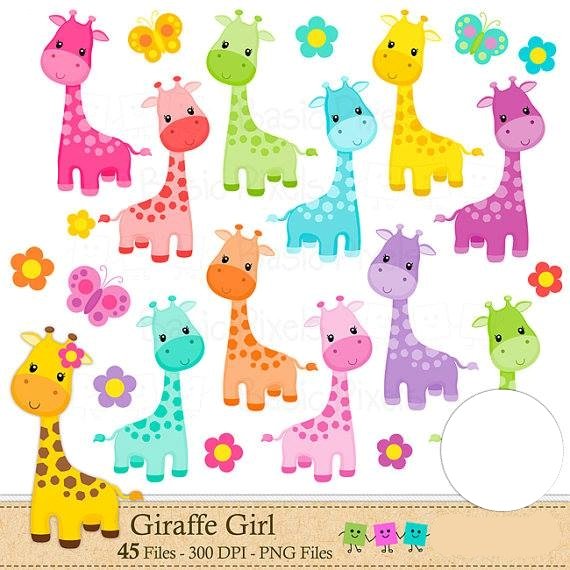 Kit Digital Girafinhas Meninas Kit Digital Girafinhas Menina - Imagem 1
