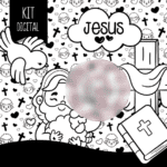 Kit Digital Jesus Para Colorir