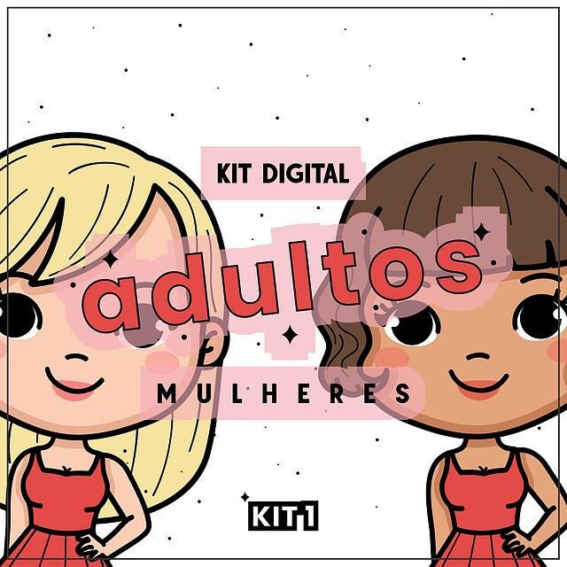 Kit adultos mulheres 1 - Fofys Design Kit Digital Adulto Mulhers Design - Imagem 1