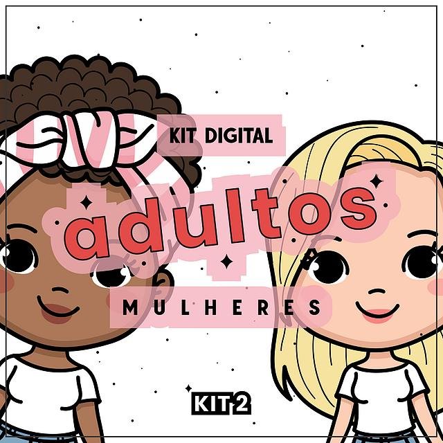 Kit adultos mulheres 2 - Fofys Design Kit Digital Adulto Mulhers Design 2 - Imagem 1