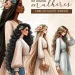 Kit Digital Mulheres Cabelos Longos