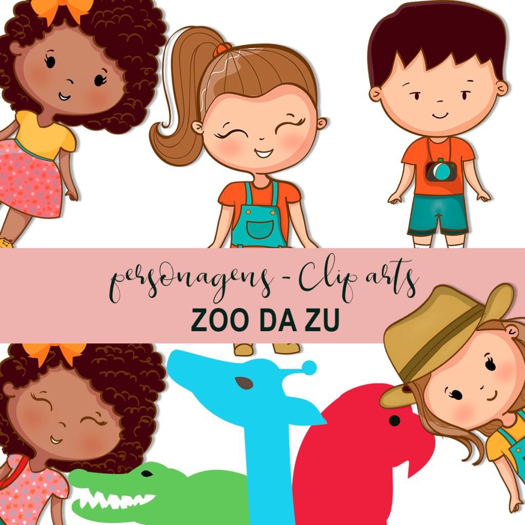 Kit_zoo-da-zu_MIMIMANDO Kit Digital Zoo da Zu Personagens - Imagem 1