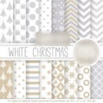 Kit Digital Papeis Natal Branco